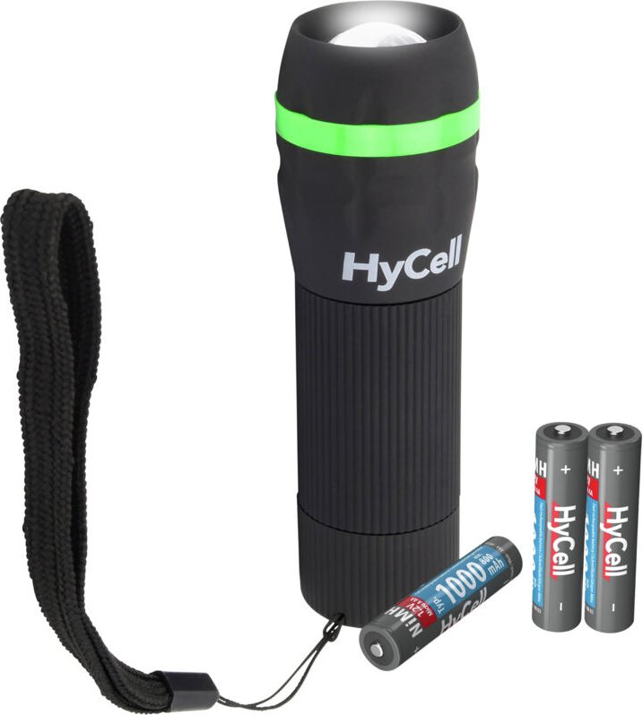 HyCell Mini led Taschenlampe zoombar & fokussierbar inkl. aaa Batterien