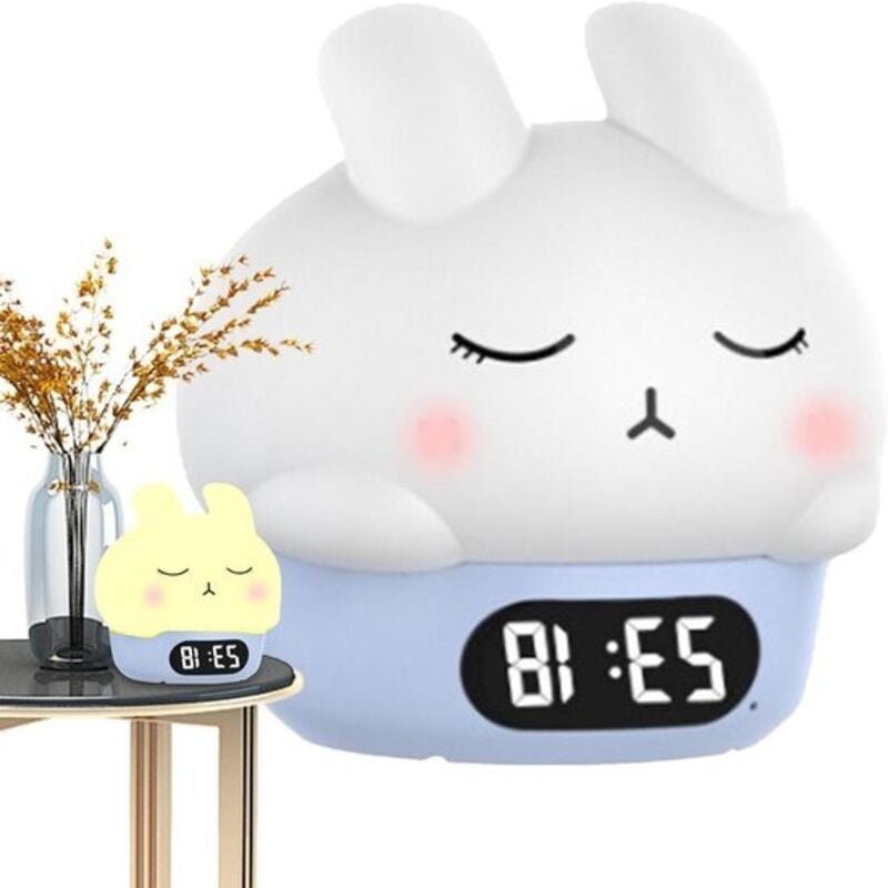Hasen-Nachtlicht – Schlaf- und Aufwachlampe für Kinder – Digital und niedlich