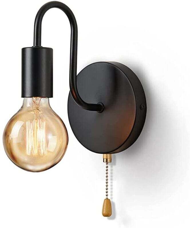Moderne Wandleuchte für Flur, Esszimmer, Schlafzimmer, Bar, Café (schwarz)