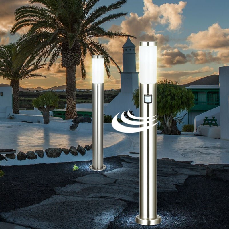 Etc-shop - 2er Set led Außen Lampen Garten Weg Bewegungsmelder Außen Beleuchtung Haus Tür Stand Steh Leuchten