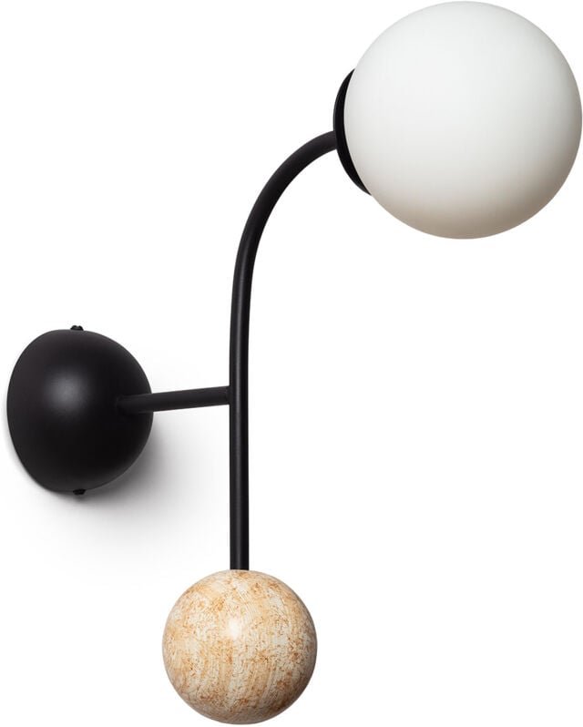 Wandleuchte Metall Bradwall Schwarz