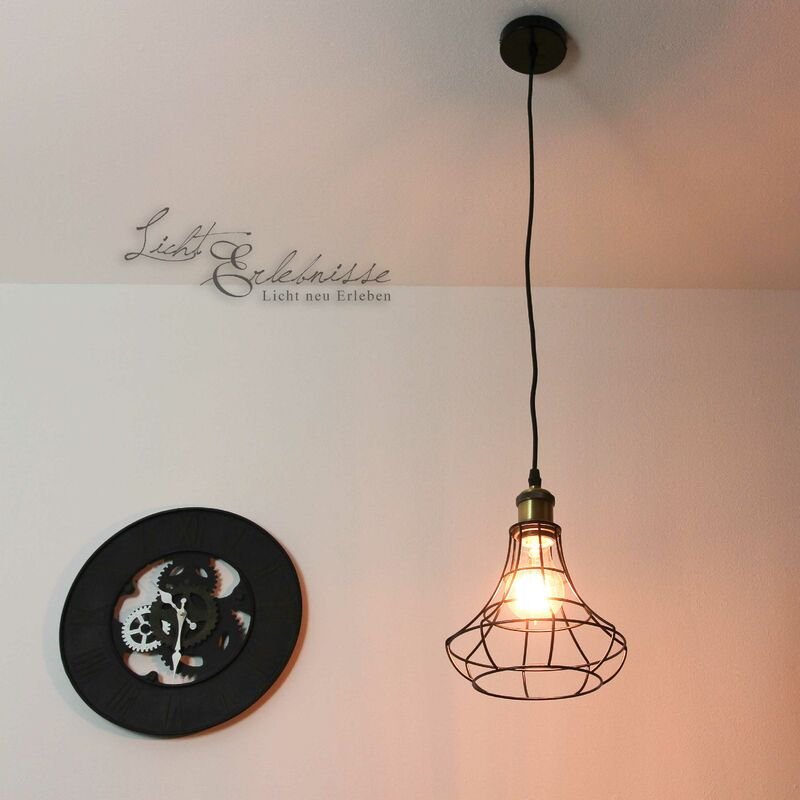 Hängelampe E27 Bronze Metall Vintage Pendelleuchte