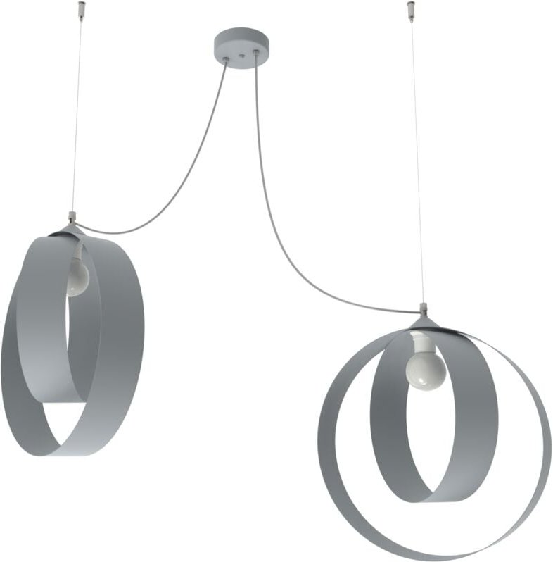 Shell sospensione 2 luci monocolore opaco