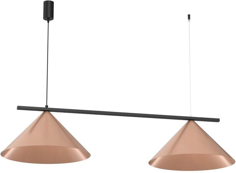 Hängelampe CAPITAL SCHWARZ-KUPFER 2XGX53