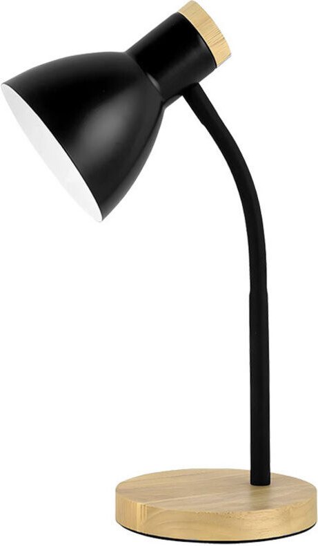 Epiro Schreibtischlampe 1xe27 schwarz/buche 40x15x15cm