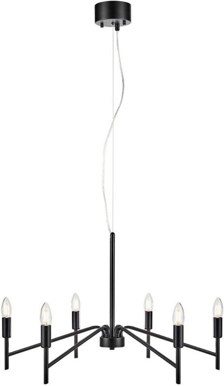 Markslojd - monarch Mehrarmige Deckenpendelleuchte 6 Licht Schwarz