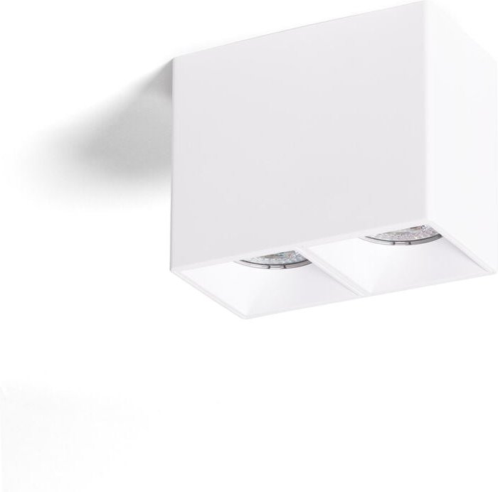 Efectoled - Deckenleuchte Eckig Doppelt Traxim Weiß