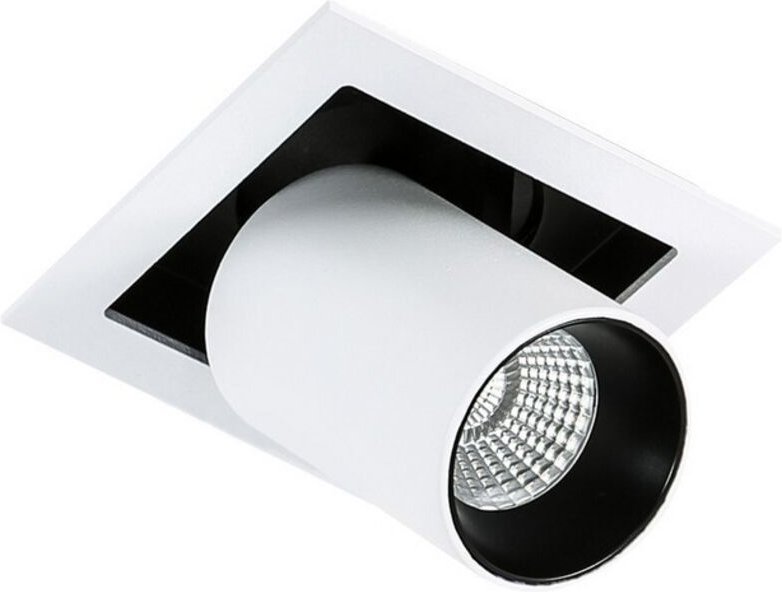 Mercanta Single 4000K - Moderne technische LED-Deckeneinbau weiß, schwarz, kühlweiß 4000K 810lm - Italux