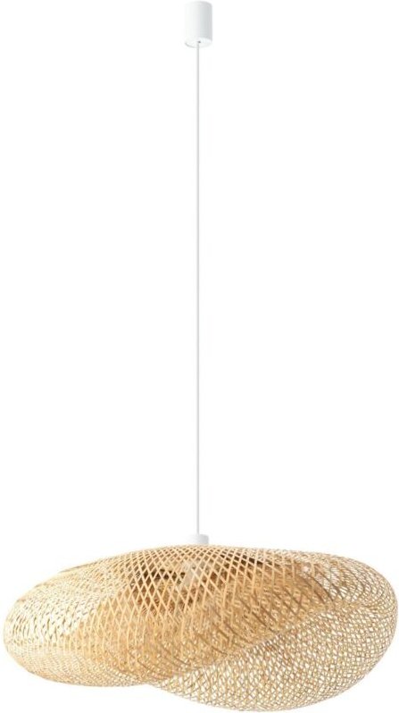 Hängeleuchte Holz B: 80 cm H: max. 160 cm Bambus E27 Modern Hängelampe