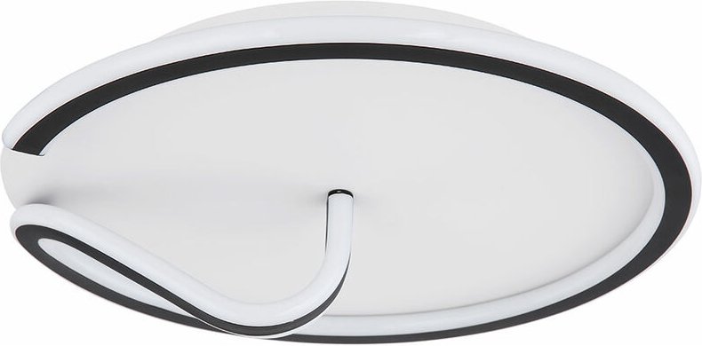 Etc-shop - Deckenleuchte Deckenlampe Designleuchte Rundleuchte Innenleuchte Metall, Acryl, weiß opal, schwarz, Metallsta...