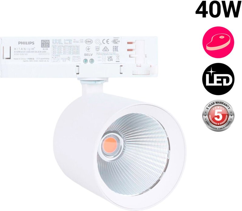 Barcelona Led - led 3-Phasen-Schienenstrahler 40W - Metzgereien - Philips