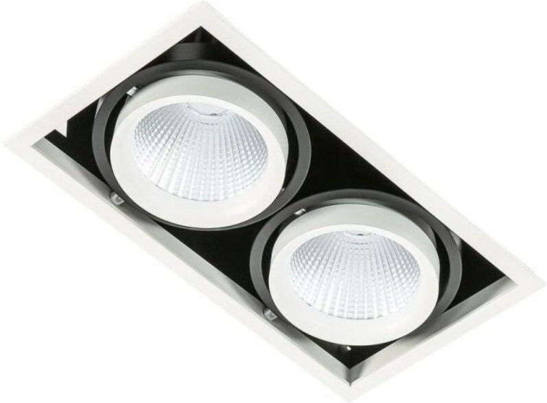 Vertico Double 4000K - Moderne technische LED-Deckeneinbau weiß, schwarz, kühlweiß 4000K 3045lm - Italux