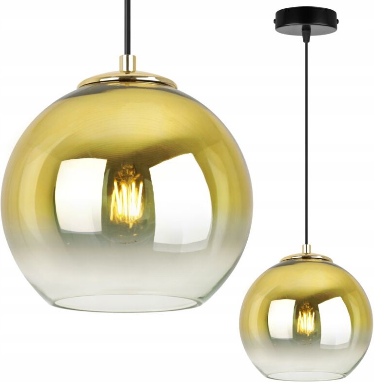 Hängelampe Deckenleuchter Golden Lampenschirm 20 cm