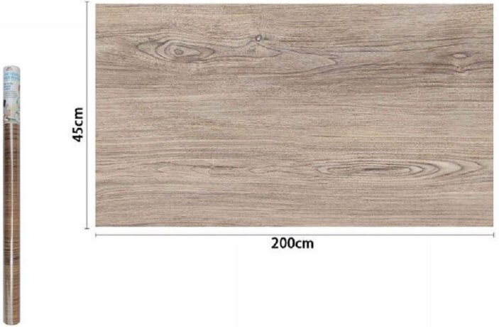 Trade Shop Traesio - Trade Shop - Klebefolienrolle mit Holzeffekt für Wände, 45 cm x 2 m, für Wohnmöbel, 71241 -