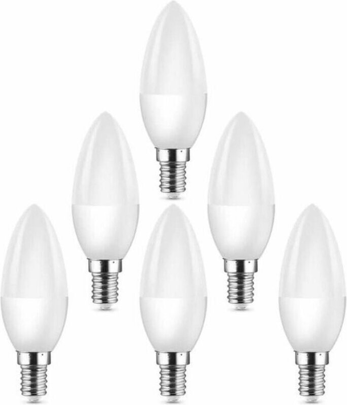 Kleine LED-Lampen mit Edison-Schraubfassung (E14), entspricht einer 40-W-Halogenlampe (C37), 400 lm, 3000 K warmweiß, 6e...