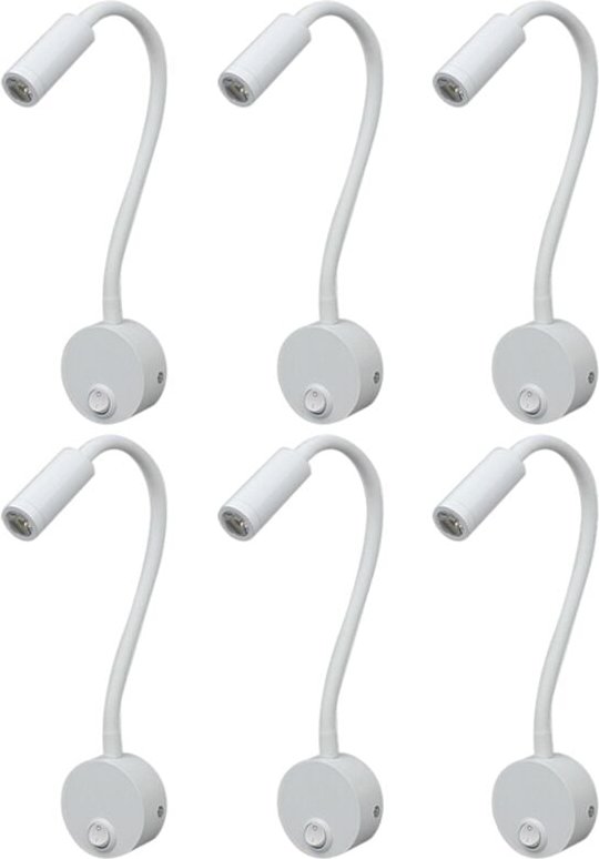 Tlily - 3W Bücherregal Lichter Tisch Lampe Schwanenhals Lesen Wand-Montiert Licht