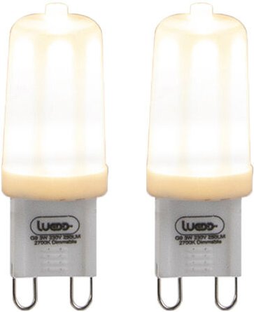 Set mit 2 dimmbaren G9-LED-Lampen 3W 280 lm 2700K