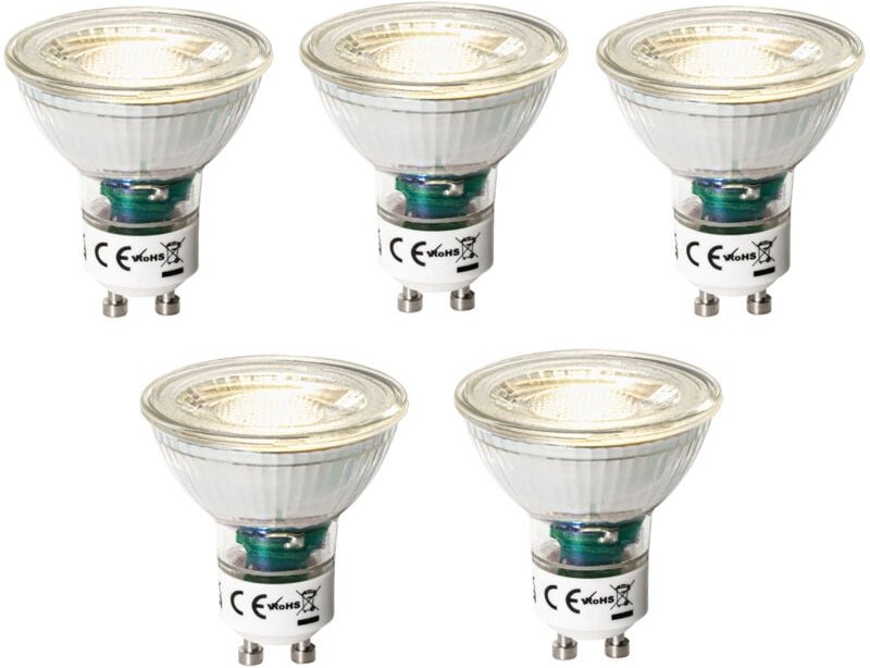 Luedd - 5er-Set GU10 3-Stufen-Dimmbare LED-Lampen 7W 600 lm 3000K