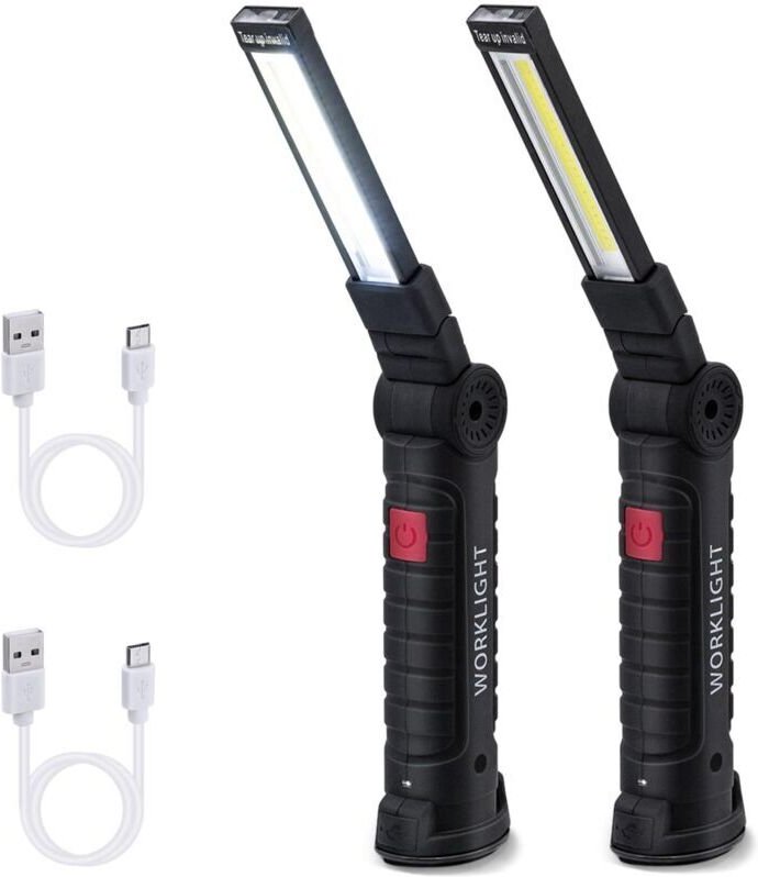 Arbeitsleuchte, wiederaufladbare, ultrahelle COB-LED-Arbeitsleuchte mit Magnetfuß, 5 Modi, für Garage, Camping, Notfälle...