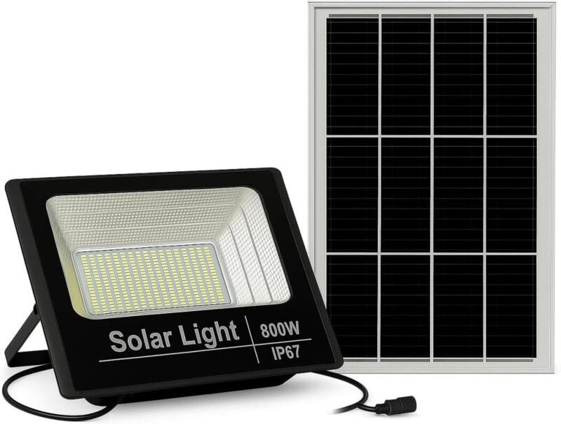 Trade Shop - Solarstrahler mit Photovoltaikmodul 500W IP65 wasserdicht Fernbedienung -