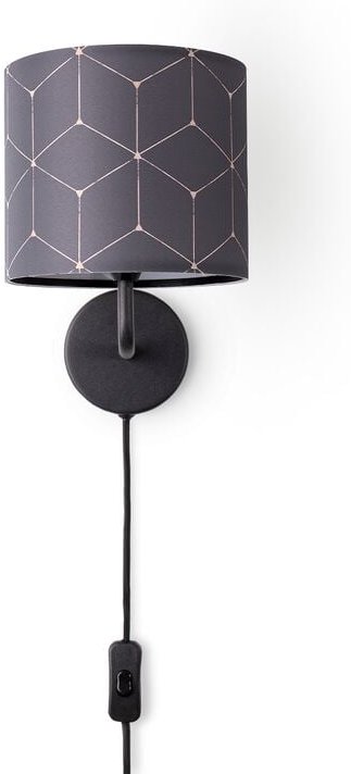 Thumbnail - Paco Home - Wandleuchte Stofflampenschirm Tischlampe Nachttischlampe E14 Vintage Retro Rund Wandleuchte - Schwarz, Desig...