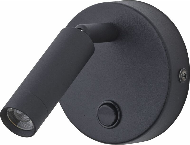 Led Aufbaustrahler rund Schwarz Leselicht Bett