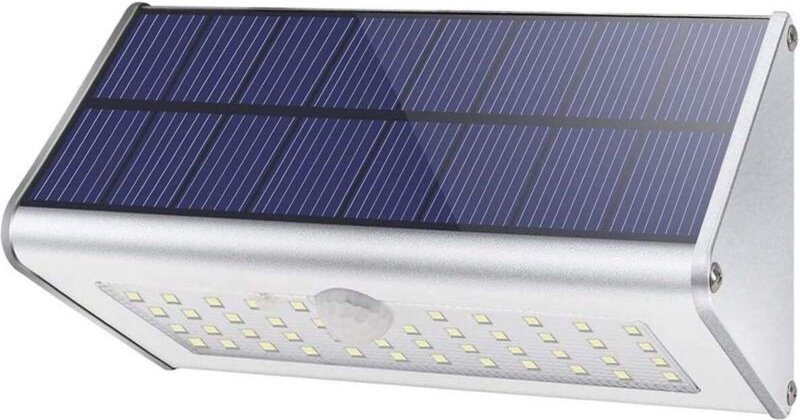 1100 Lm 46 led 4500 mAh, Solar-Wandleuchte für den Außenbereich, Gehäuse aus Aluminiumlegierung, Bewegungssensor, kabell...
