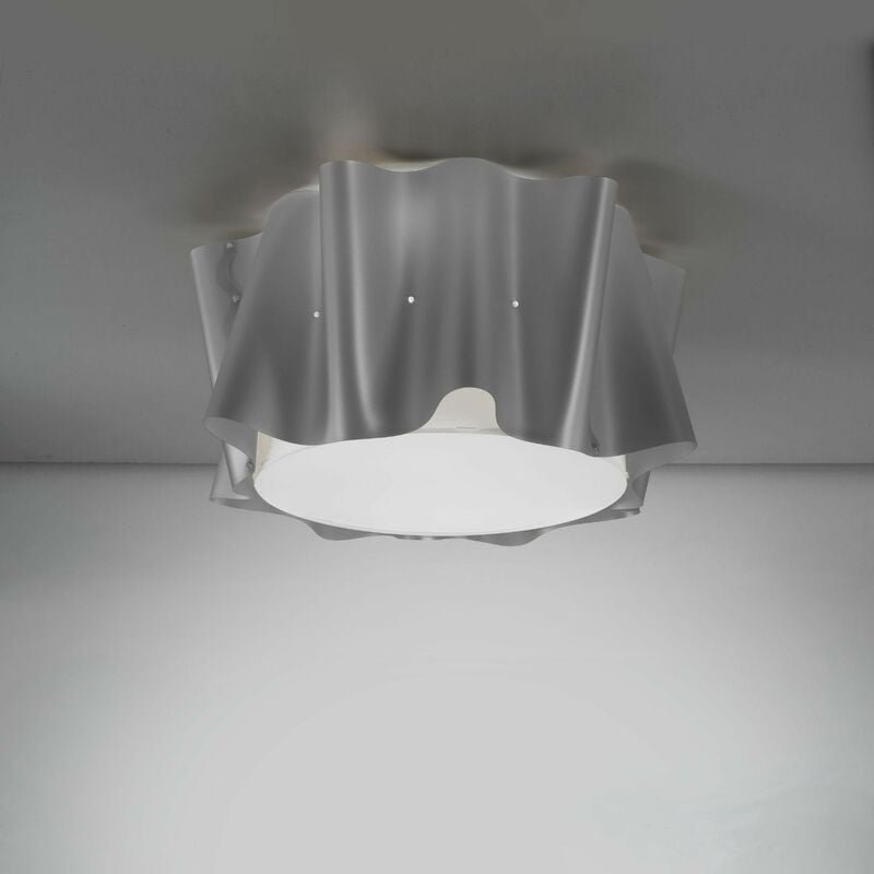 Linea Zero - 3 Lichter Silberne Deckenleuchte Cm. 60 x 32 Std