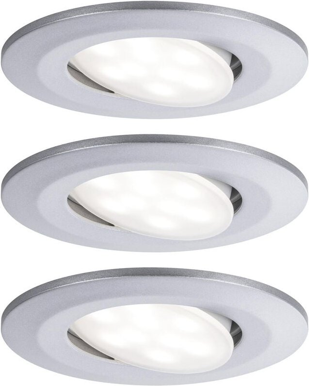 Paulmann Calla LED-Bad-Einbauleuchte 3er Set 18 W IP65 Chrom (matt)