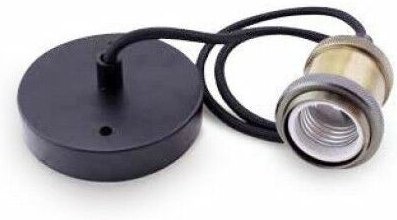 GSC - Pendelleuchtenhalter 1M Messingkabel schwarz 0704714