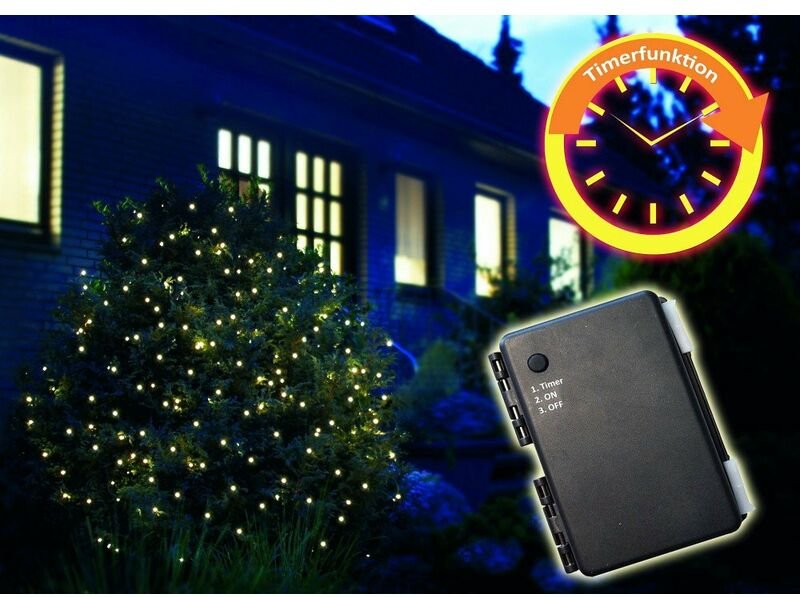 Led Batterielichterkette 80 LEDs, Outdoor, grün, 0,5m Zuleitung