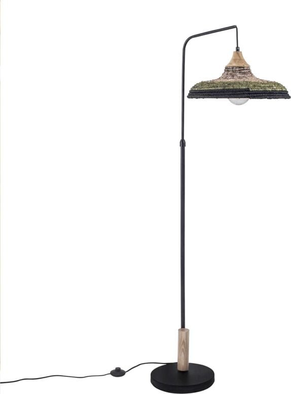 Korg pie de salon con pantalla de cuerda natural para bombilla E27