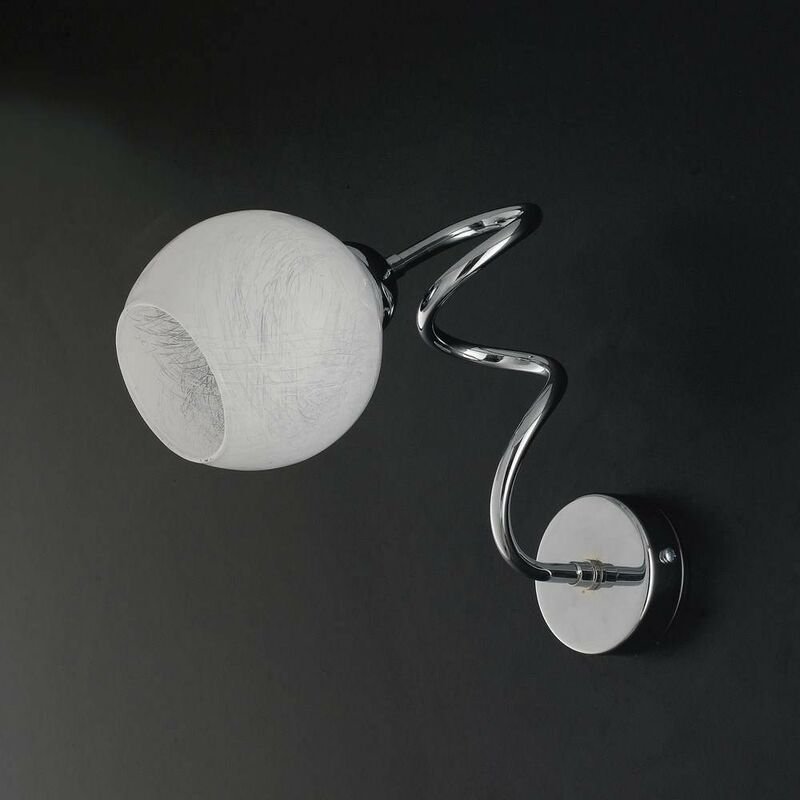 Cleo Bonetti Wandleuchte aus Chrom mit Glas