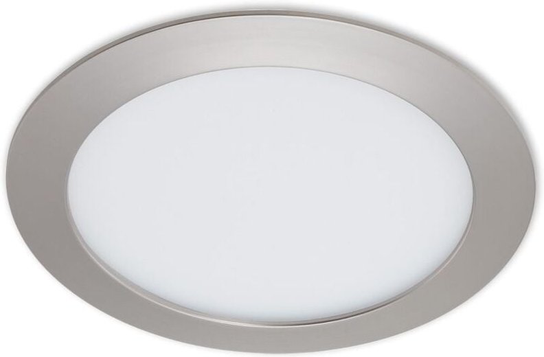 LED Einbauleuchte 1xLED 12W 4000K 1200lm silber Kunststoff Ø17cm Briloner