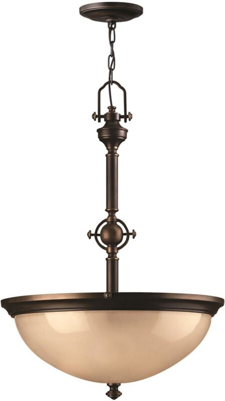 Mayflower - 3 Lichtdeckenanhänger Bronze, E27 - Elstead