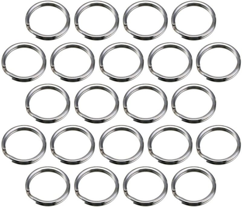 Trade Shop Traesio - Trade Shop - satz 30 spaltringe stahlspirale schlüsselringe 30MM runder kreis -
