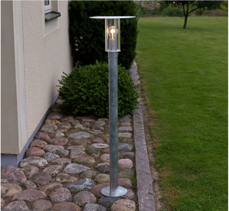 Konstsmide - Wegeleuchte mode, E27, Vandalismus geschützt, galv. Stahl, IP54