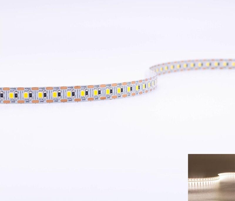Single Cut 12V LED Streifen 5M 17,7W/m 120LED/m 10mm - Lichtfarbe: Neutralweiß 4000K - Schutzart: IP20