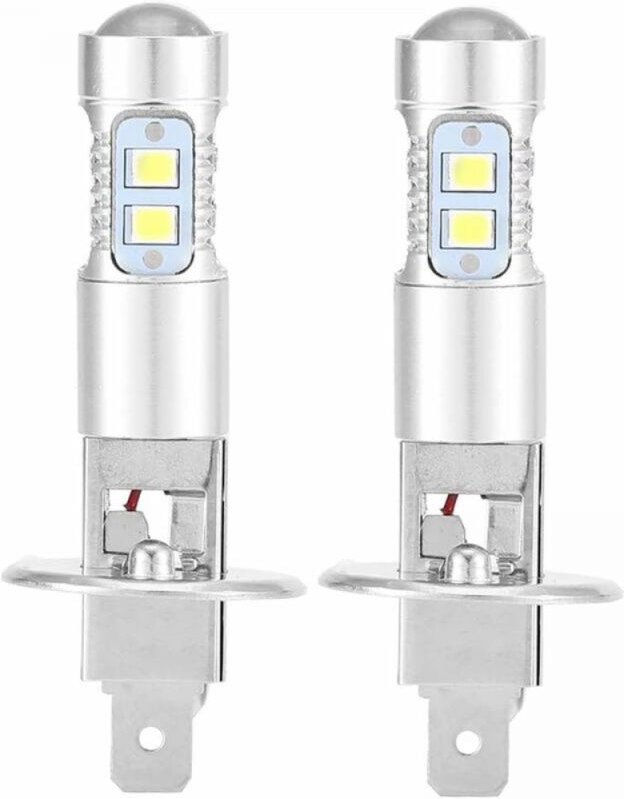 Scheinwerferlampen, 2x H1 6000K Superweiß 100W LED-Scheinwerferlampen-Kit Abblendlicht