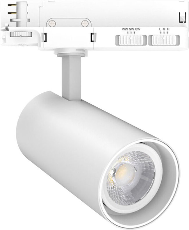 Efectoled - 3-Phasenstromschiene LED-Strahler 30W Fasano cct Dimmbar Weiss (2700K - 3200K - 4000K) Wählbar