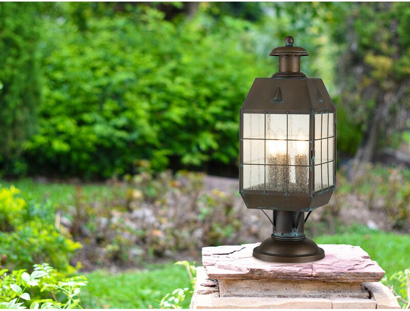 Meinewunschleuchte - led Sockelleuchte im antiken Landhausstil, Höhe 57cm