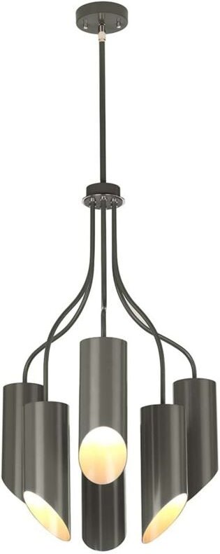 Kronleuchter Hängelampe Deckenleuchte Stahl d 52 cm 6 Flammig Esszimmerlampe