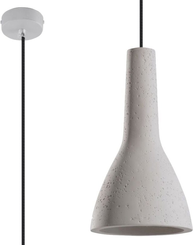 Hängelampe Vento 1 E27 Grau Beton Lumilo 02.126.80