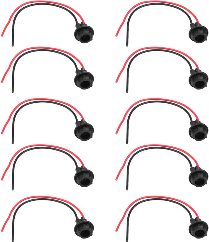 10 Stück T10 Auto-Glühlampenfassung, Lampenhalter-Verlängerungsstecker, Stecker-Sockel-Adapter für Nebelscheinwerfer und...