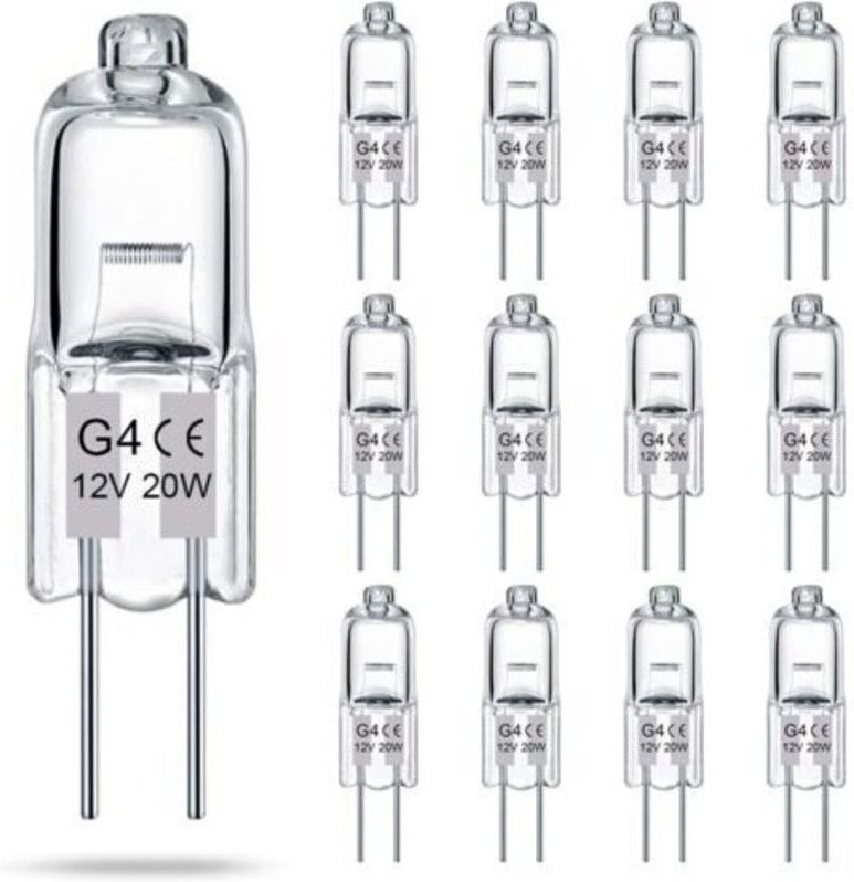 14er-Pack G4 2-Pin klare Halogenlampen 12V 20W JC T3 2-Pin-Sockel dimmbar warmweiß 2700K Landschaftsbeleuchtung.
