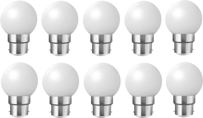 B22-Bajonettlampen – 10er-Pack LED-Sofalampen, 2 W (entspricht 20 W), energiesparende Kugellampen, BC Party Mini-Lampen,...