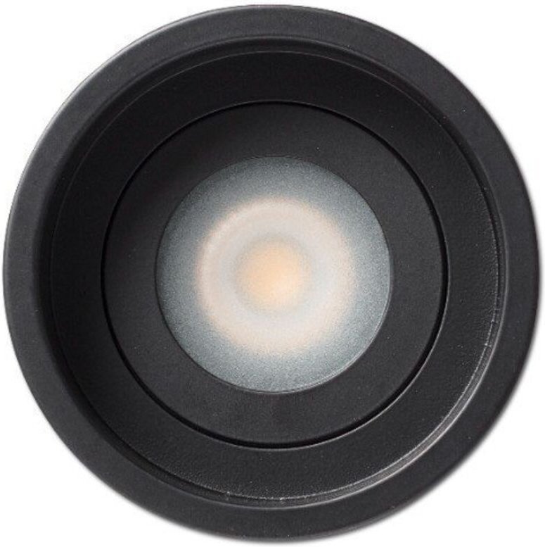 Acre Deckeneinbauleuchte fest schwarz rund IP44