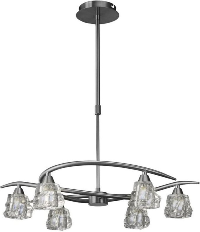 Inspired Mantra - Iku - Teleskop Semi Flush Cabrio 6 Light G9, Satin Nickel