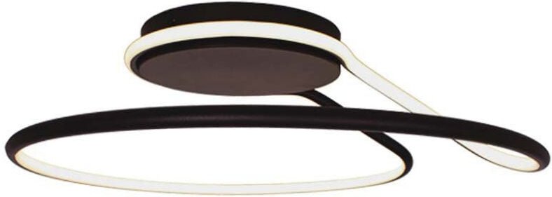 Led Deckenleuchte Wohnzimmerlampe Schlafzimmerleuchte Metall Schwarz d 53 cm