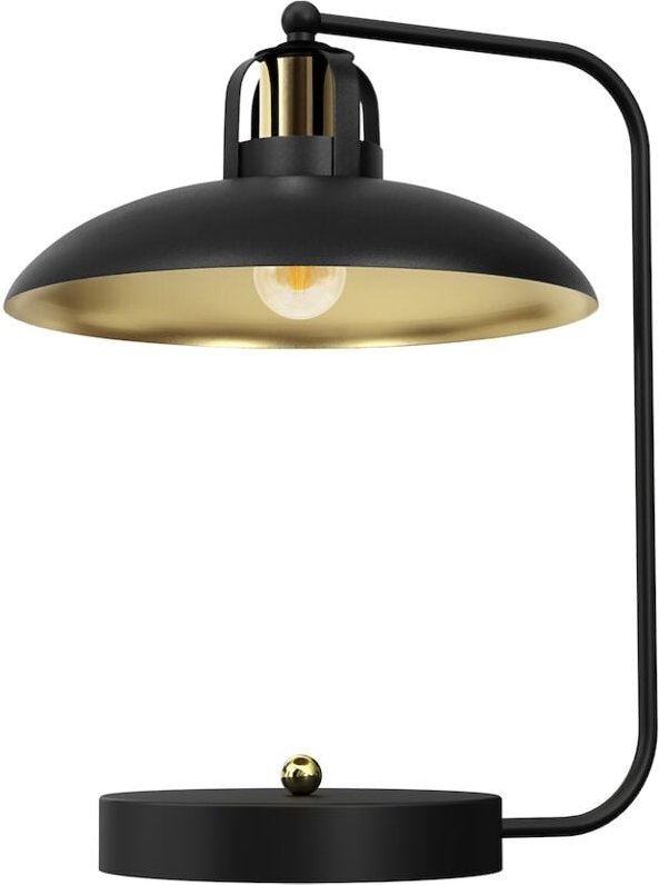 Schreibtischlampe FELIX SCHWARZ/GOLD 1xE27